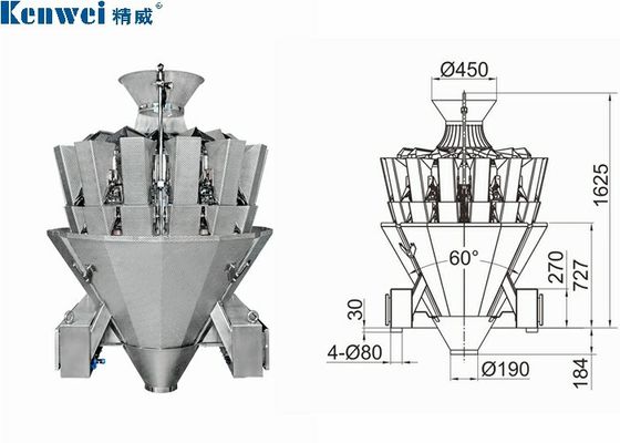 60P/M 14 Head Multihead Weigher For Anchovy Fish