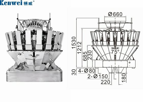 Touch Screen Control 120P/M 20 Head Kenwei Multihead Weigher
