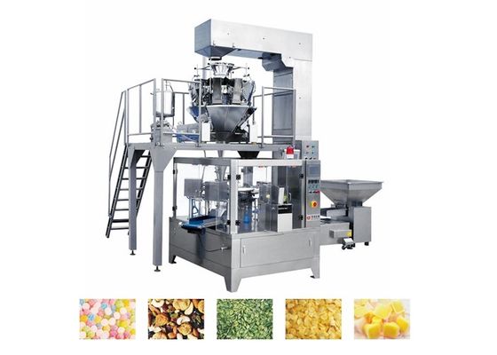 Fully Automatic Rotary Pouch Packing Machine 100g 3000g For Pet Food