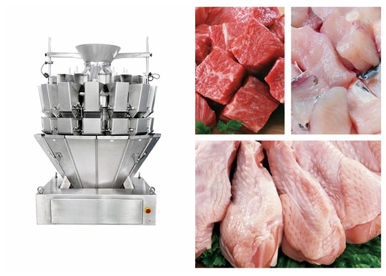 Meat 14 Head Multihead Weigher With Screw Feeding