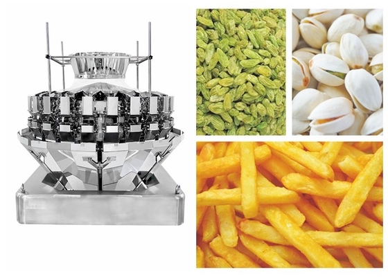 Snack Food Multihead Weigher Packing Machine With 3 Three Layers Hoppers