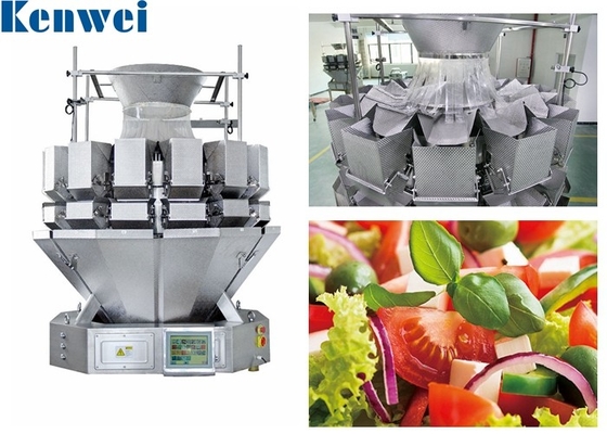 Vegetable Salad Multi Head Weighing Machine 10 Head For Tomatoes Onions