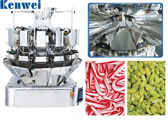 High Productivity Snack Foods 14 Heads Multihead Weigher 3L Hopper 10-1000g