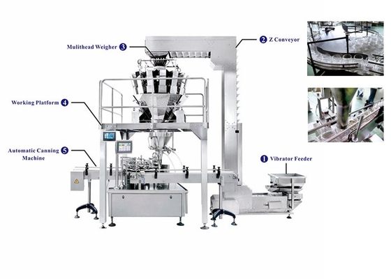 Auto Canning Weighing Packing Machine For Filling 500g Nuts