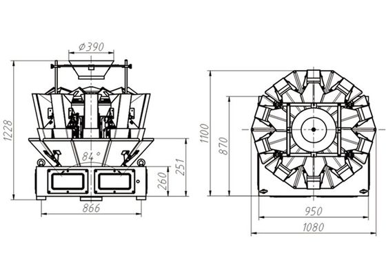 Candy No Spring 490kg Automatic Multihead Weigher