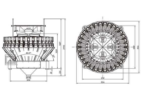 15A 0.5L Hopper Nuts 66g Combination Weigher