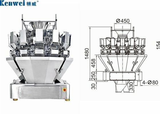 180P/M 18 Head Multihead Weigher With Step Motor Driving System