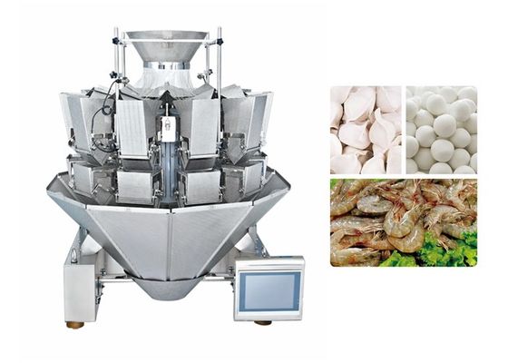 7 Inches Touch Screen Multihead Weigher Packing Machine For Frozen Food