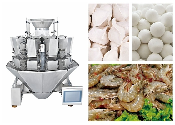 Frozen Food Multihead Weighing Machine 65 Bags/Min 1000g