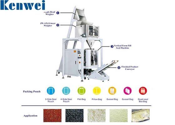 Automatic Linear Weigher Packing Machine 4 Head For Weighing Sugar